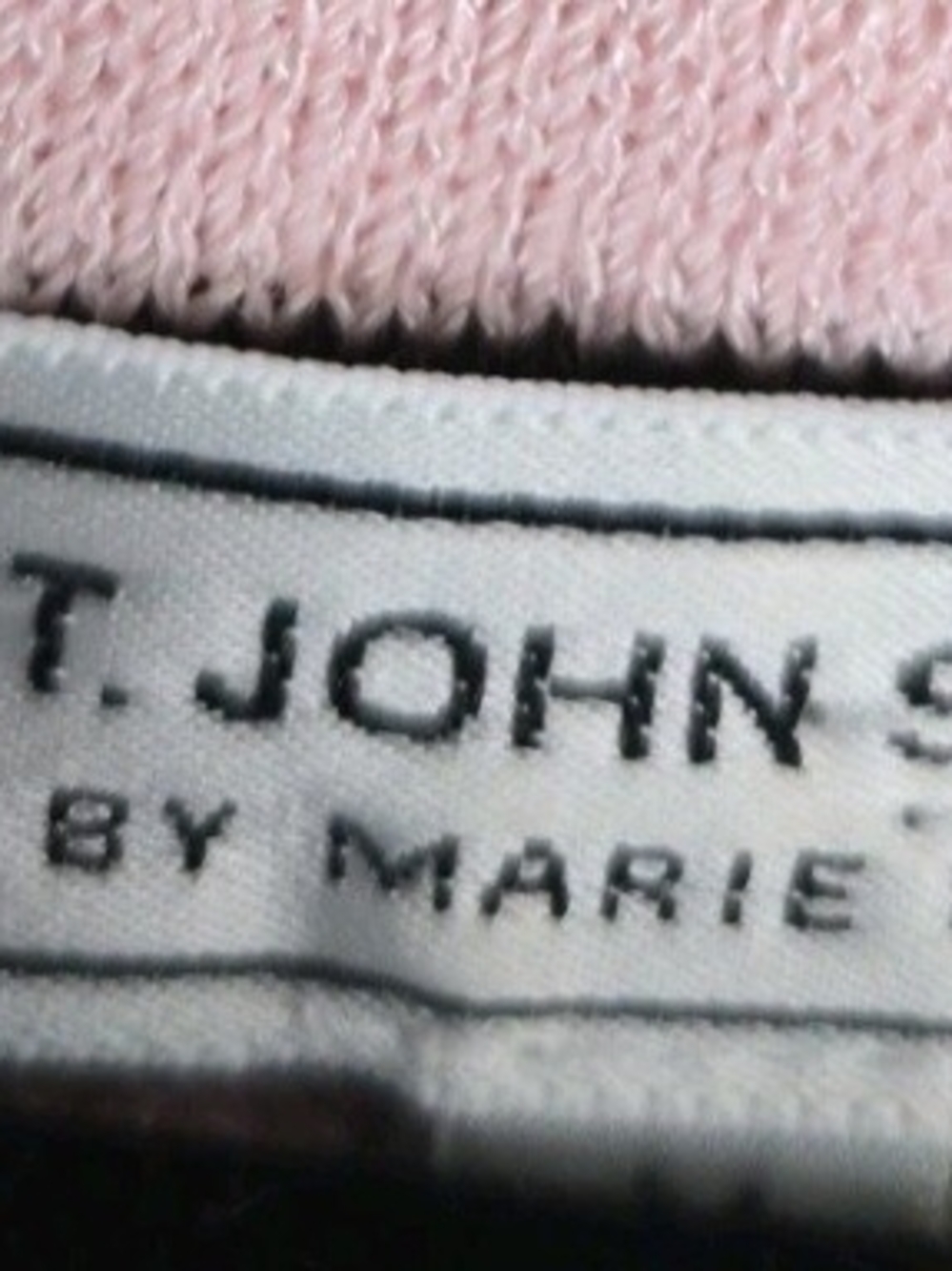 St. John Pink Knit Top with Gold Plaque